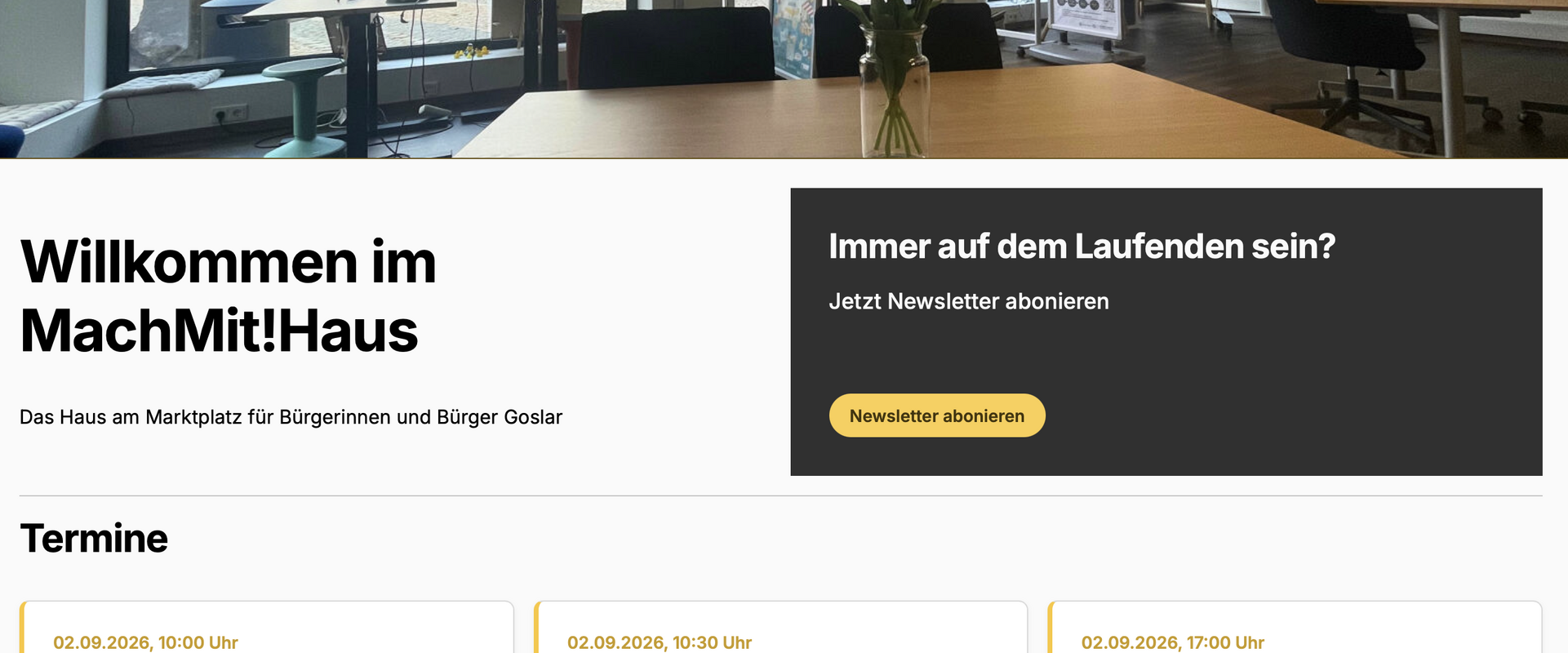Eine neue Website