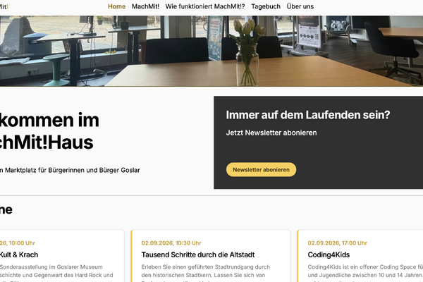 Eine neue Website